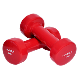 Round Dumbble 10kg Red pvc coated